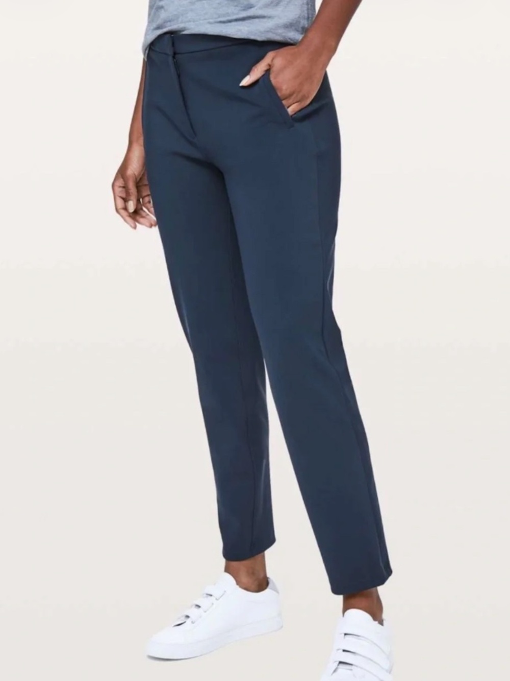 LULULEMON $128 Womens 4 Navy Blue On The Move High Rise Trouser Pants W5BGZS N12